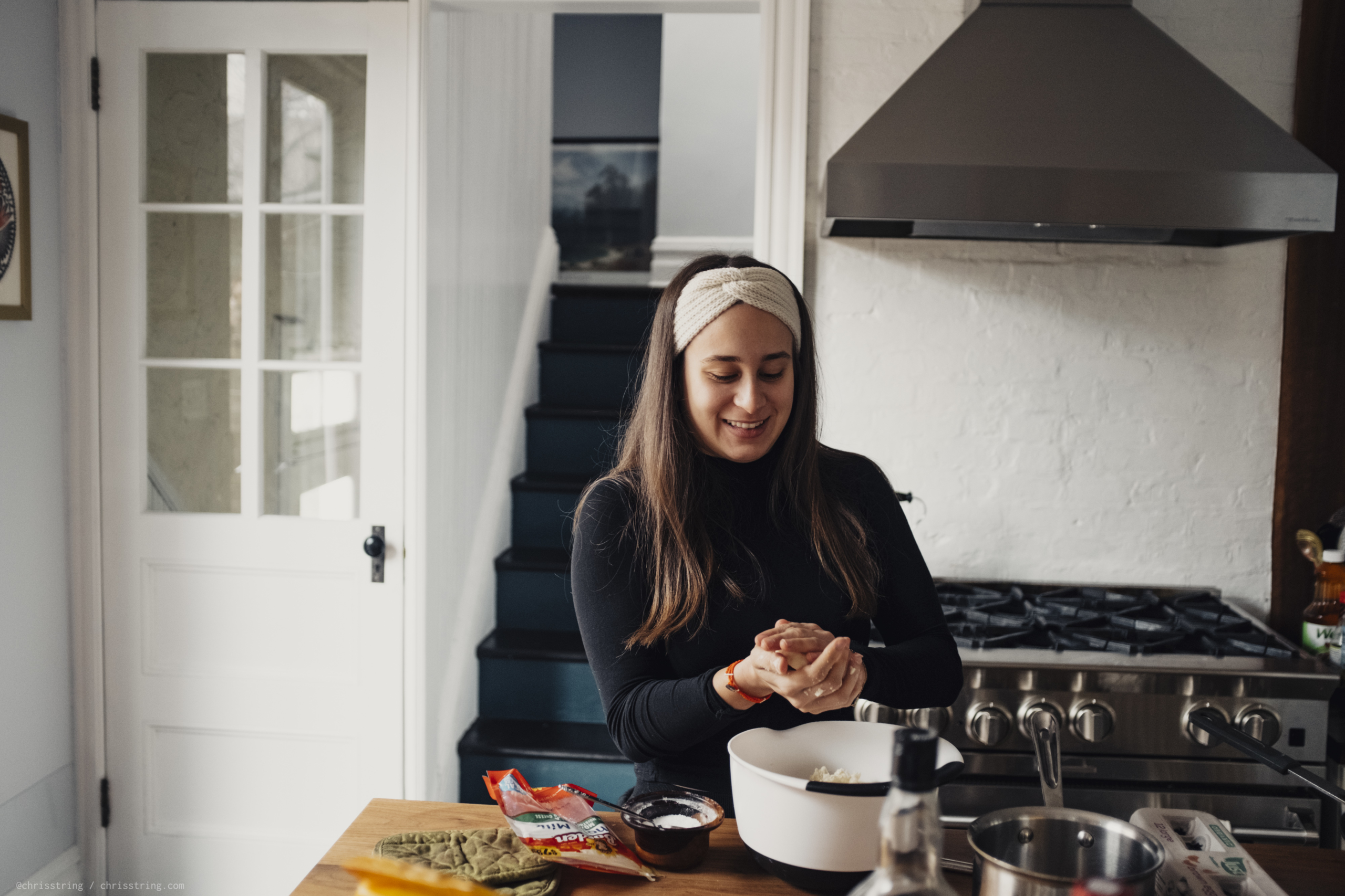 Arepa-making with Mariana